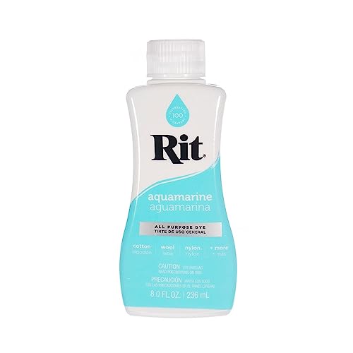 Rit Dye Liquid – Wide Selection of Colors – 8 Oz. (Aquamarine)