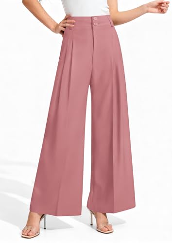 Image of PRETTYGARDEN Women's High Waisted Wide Leg Dress Pants