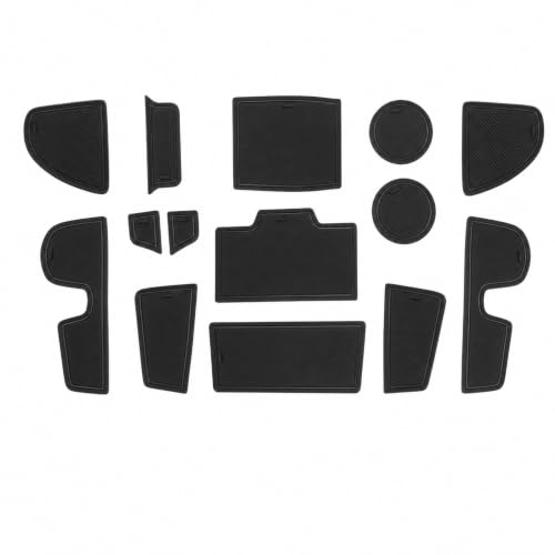 Image of CDEFG 14Pcs for 2026 Mazda CX-5 Door Slot Mats Cup Holder CX5 Accessory | 2026 Mazda CX-5 (S /Select /Preferred /Premium /Premium Plus), Door Slot Coverage Console Insert Pocket Rubber Set