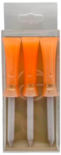 FREESHOT 3.15 inch Long Golf Tees Pack of 3, Durable and Unbreakable, Golf Accessory, Golf Lover, Golf Gift, Orange Color