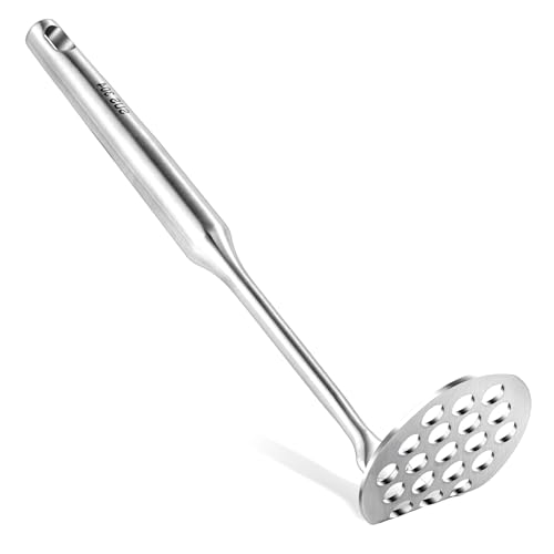 Small Potato Masher - Stainless Steel Mini Avocado Masher, Heavy Duty Tiny Masher for Avocado, Potatoes, Beans, Meat, Vegetables, Dishwasher Safe