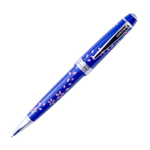 Cross Bailey Light Cherry Blossom - Bolígrafo de resina azul brillante con cromo pulido