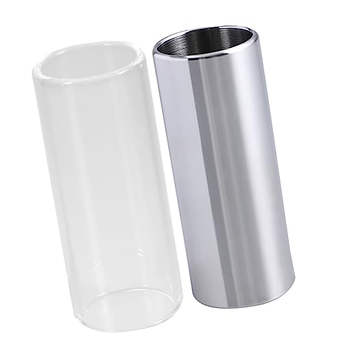 TOYANDONA 2個 スタンダードなギタースライド ギターの弓 スライダー ギタースタンドアコースティック ギターチューナー ベース スライドリング ロック ギタースライド大 中程度のボトルネック