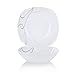 VEWEET 2-częściowa porcelanowa miska do sałaty "Nikita", 1050 ml, duże miski na zupę, uzupełnienie zastawy stołowej "Nikita"