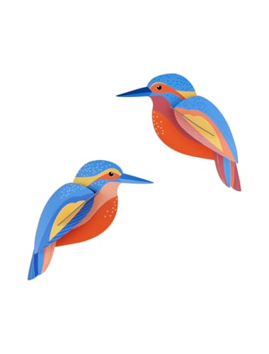 STUDIO ROOF, Wall Art Birds, Kingfishers, Eco-Friendly & Creative Gift