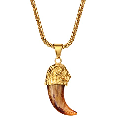 ★Ciondolo Vintage★：La collana con ciondolo a punta, punk scuro retrò, la collana retrò tribale è maschile e affascinante, è il regalo perfetto per chiunque.