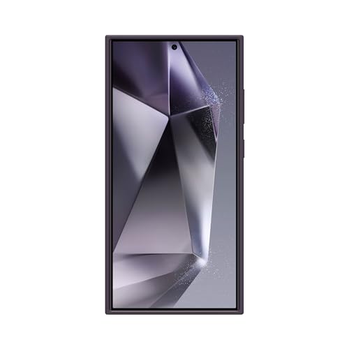 Image of SAMSUNG Galaxy S24 Ultra Standing Grip Phone Case, Protective Silicone Cover with Hand Strap, Kickstand, Durable Design, Soft Touch, US Version, EF-GS928CEEGUS, Dark Violet