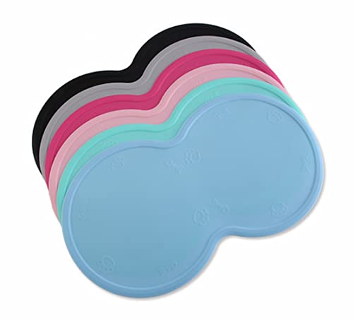 Anawakia Napfunterlage Silikon Futtermatte Wasserdicht Anti Rutsch Tiernahrung Matte für Hunde und Katzen Fütterungsmatte Silikonmatte Fressnapfunterlage 48 x 27 cm (Grau)