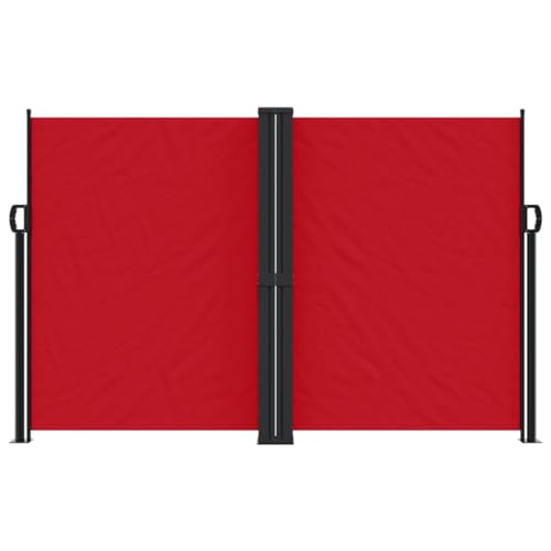 Auvent latéral rétractable rouge 160x1000 cm pour stopper le vis-à-vis direct - 3