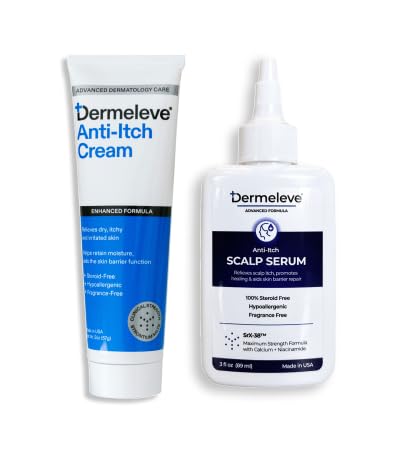 Dermeleve Itch-Free Bundle with 2 oz Cream and Scalp Serum