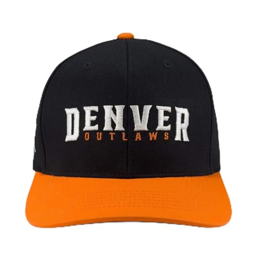 Premier Lacrosse League Denver Outlaws Wordmark Hat Black/Orange miniatura 1
