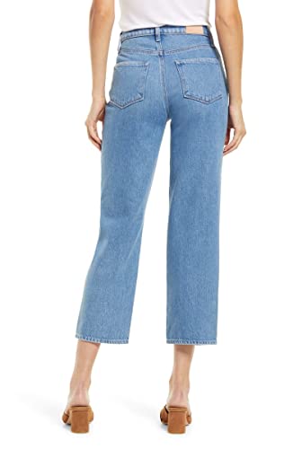 PAIGE Women's Noella Vintage Slightly Slouchy High Rise Straight Leg W/Covered Buttonfly2