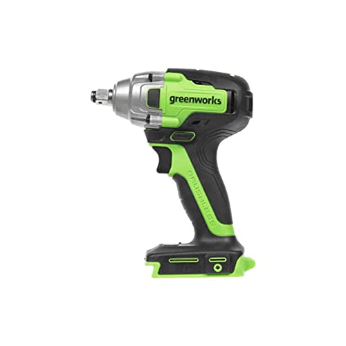 Greenworks Tools Llave de impacto inalámbrica de batería (Li-Ion 24V 400 Nm torsión 2800 vueltas/min 1/2 pulgada de llave...