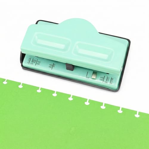 QWORK® Papier-Locher für Nachfüllbare Notizbücher - Passend für A4, A5, A6 Papier - Stanzkapazität für 5 Papiere
