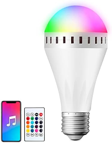 Smart Bulb with Bluetooth Speaker RGBW Color Changing LED Light Bulb (APP Controller, Pack of 1)