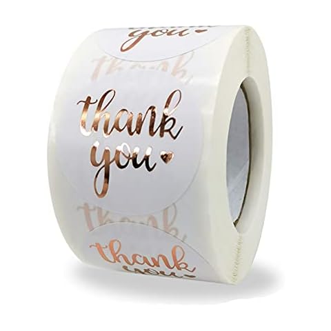 LUFOX Thank You Stickers Labels, Thank You for Supporting My Small Business Stickers for Envelopes, Bubble Mailers and Gift Bags Packaging , 500 Pieces Cover