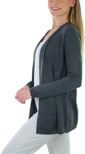 Image of ToBeInStyle Women's Long Sleeve Rib Banded Open Sweater Cardigan