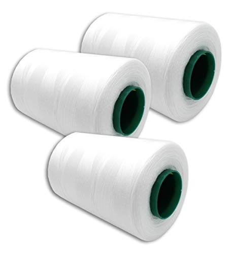 Hilo de coser Perma Core Poliéster TEX40 blanco x3 bobinas miniatura 3