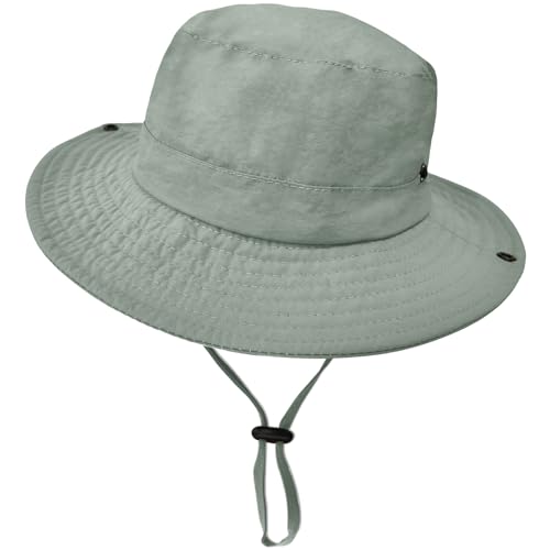 Image of Outdoor Kids Sun Hat UPF 50+ Quick Dry Foldable Bucket Hat Lightweight Adjustable Fishing Safari Hat for Girls and Boys