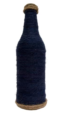 Biotica Hand-Dyed Jute Twine Along with Natural Jute are Hand Woven Around Wine Bottles in Various Combinations to give an Aesthetic Look. for Interior Decoration (Dark Blue) (JWC001BL)