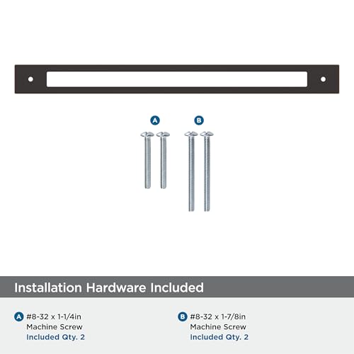 Image of Amerock Medora 12-5 /8 inch Oil-Rubbed Bronze Backplate | Decorative zinc cabinet hardware backplate designed to complement knobs and pulls while protecting cabinet surfaces