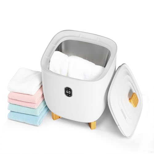 Senfot Towel Warmer Bucket 20 L Towel Dryer Heater Blanket Warmer with Heating & Drying Modes Led Display Timer & Auto Shut Off Compact for Bathrooms Spas Apartments