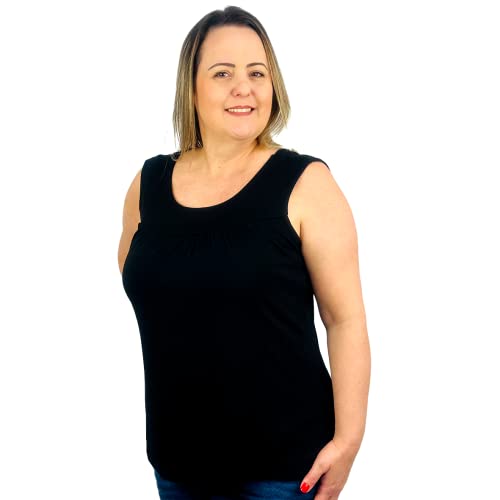 Blusa Feminina Lisa Bata Regata Senhora