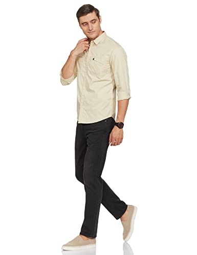Image of Spykar Men's Solid Slim Fit Shirt