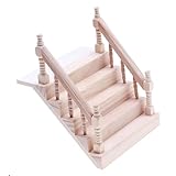 Escalier miniature - taille compacte et mini, facile à utiliser et à jouer, le modèle d'escalier miniature peut cultiver la capacité pratique des enfants et également la créativité pour décorer la maison de poupée, l'escalier modèle