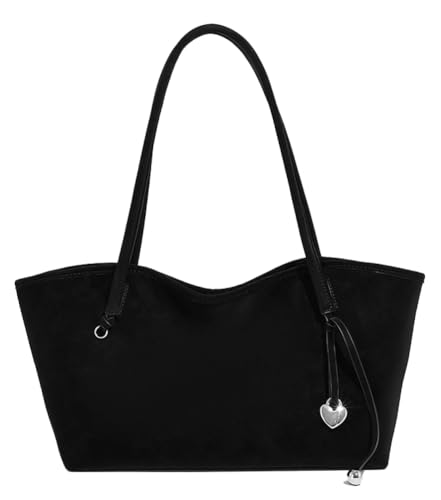 2 Pcs Slouchy Suede Hobo Bags Women Cute Underarm Shoulder Bag Crescent Crossbody Purses Travel Satchels Tote Handbag 2025