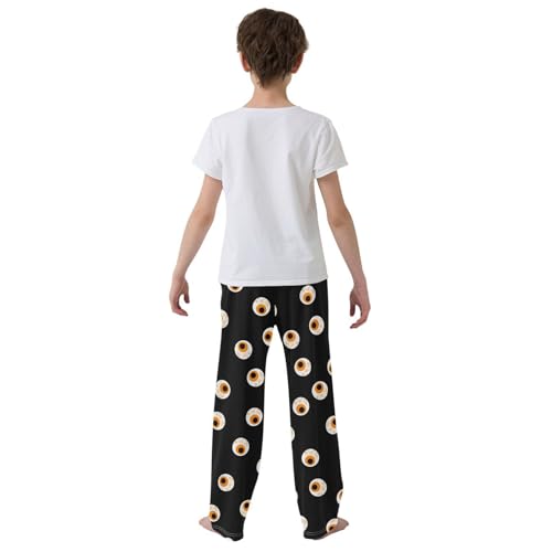 Boys' Pants Halloween Zombie Eye Long Bottoms Jogger Pants Elastic Waist Trousers with Pockets S-XL 5
