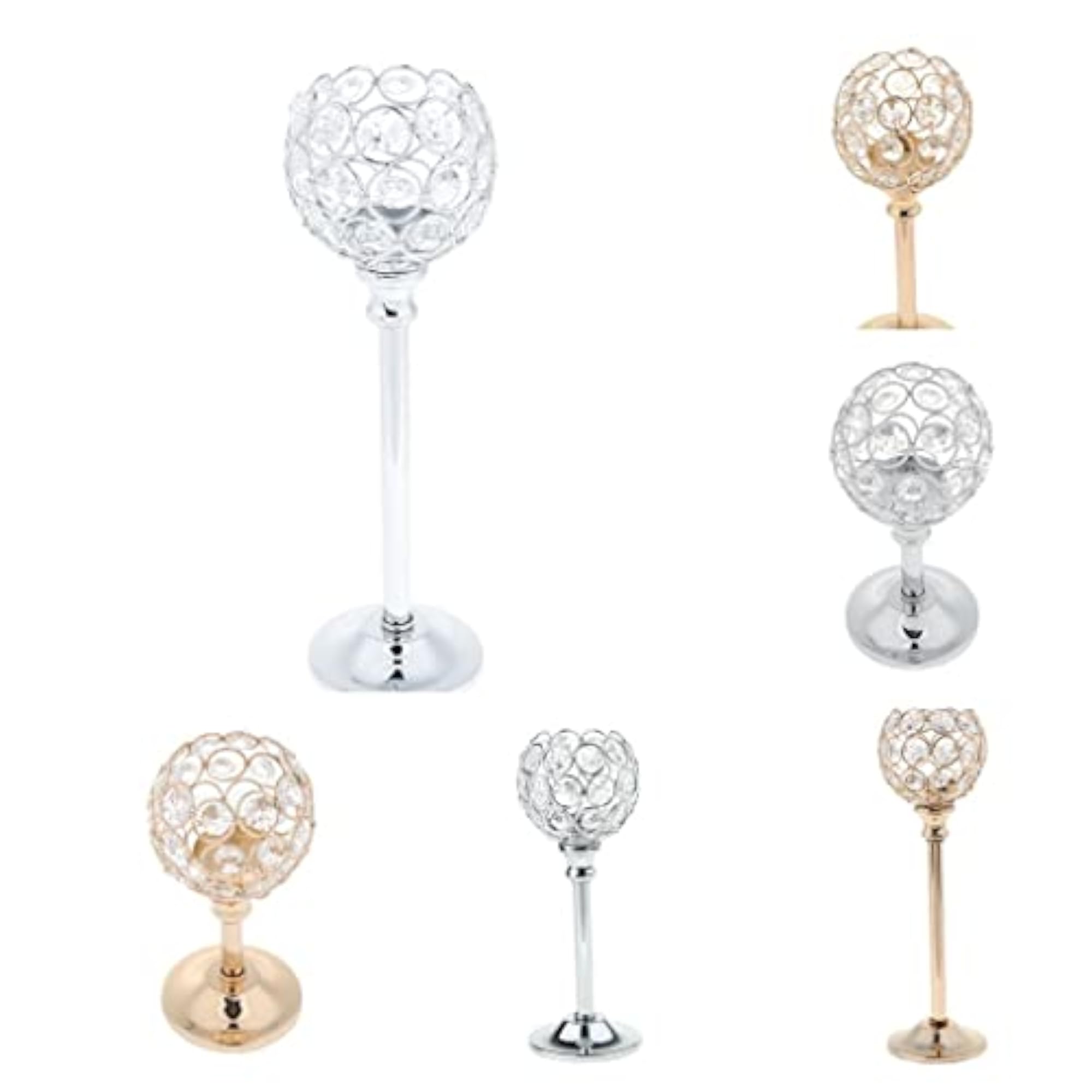 Mosaic Crystal Candle Holder Tea Light Stand Candelabra