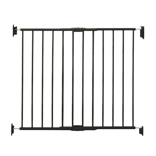 Image of Regalo Safety 24 inch-40.5 inch Extra Wide Baby Gate for Top of Stairs & Dooways | Hardware Mounted, For Babies, Toddlers & Pets, Black, Tested & Trusted for 30 Years