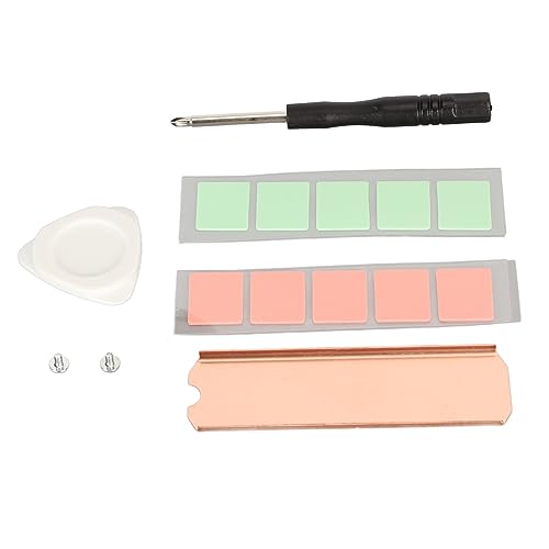 GOWENIC M.2 2280 SSD Kupfer-Kühlkörper, NVMe 2280 SSD-Kühlkörper, Laptop-Kupfer-Kühlkörper mit Silikon-Thermopad für M.2 2280 NVMe SSD