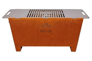 White Fire Corten Urban Stahl Grillplatte 70