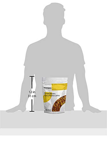 Image of Amazon Brand - Solimo Sweet Potato & Chicken Jerky Dog Treats, 2 pounds (Pack of 2)