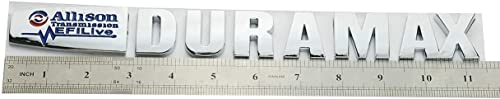 Image of 2X Allison Efi Live Duramax Emblems 3D Badge Nameplate Replacement for Duramax (Blue Chrome)
