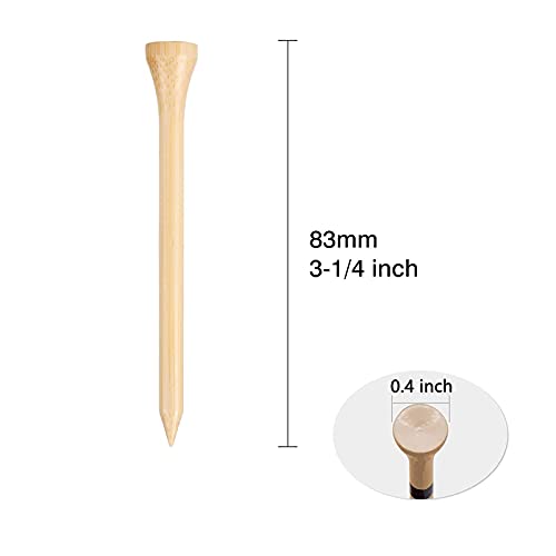 GFGL Durable Bamboo Golf Tees 100PCS