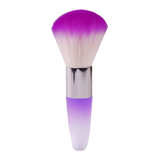 Pooqdo 1pc Colorful Pro Nail Art Dust Cleaner Face Blush Brush Makeup Cosmetic Tools (Purple)