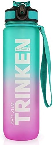 Oriamo Trinkflasche 1 Liter - Tritan BPA-frei Mit Trinkerinnerung