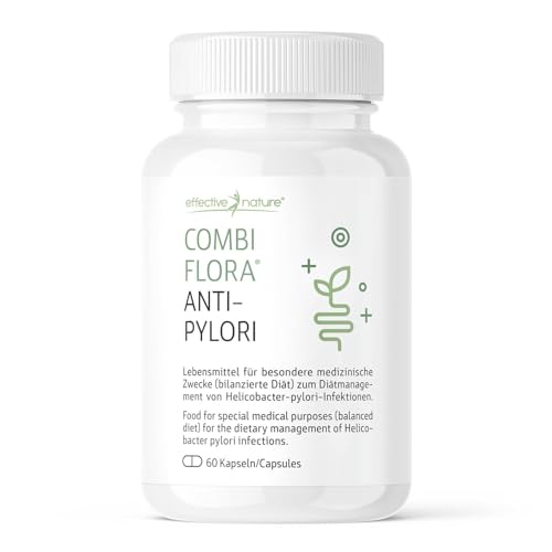 Combi Flora AntiPylori mit Pylopass - 60 vegane Kapseln - Hochdosiert mit 400 mg pro Tag - Bei Symptomen verursacht durch das Magenbakterium Helicobacter pylori Combi Flora AntiPylori mit Pylopass - 60 vegane Kapseln - Hochdosiert mit 400 mg pro Tag - Bei Symptomen verursacht durch das Magenbakterium Helicobacter pylori