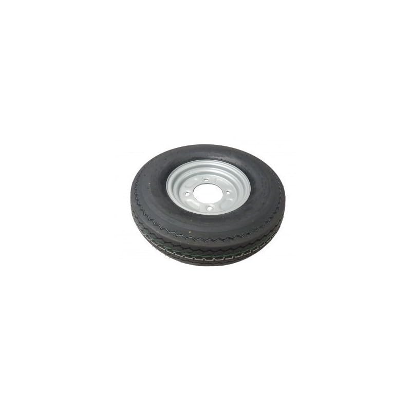 Roue complète 480x8 8" - 4 Trous - Entraxe 115mm - Déport 0-6 PLYS - Pour remorque - 8 pouces - Largeur 4,8 pouces - Indice de vitesse M 130km/h - Indice de charge 71 (345kg)