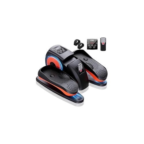 Image of ESL Under Desk Elliptical, Electric Elliptical Leg Exerciser for Seniors | 12 Speed Adjustable, Quiet Elliptical Exercise Machine with Remote, Seated Pedal Exerciser with Strap, Portable