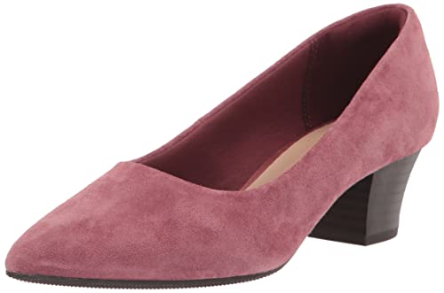Clarks Women's Teresa Step Pump, Dark Rose Suede, 7.5 UK