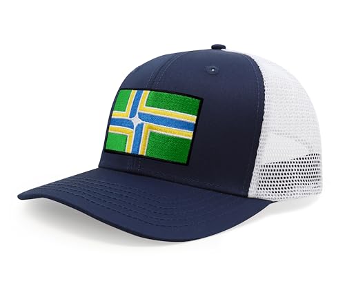 Image of International Tie City Hat for Men and Women, Adjustable Snapback Trucker Baseball Cap with Embroidered Patch