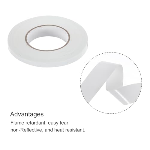 Image of MECCANIXITY White Gaffers Tape, 60 Yards x 0.5 Inch No Residue, Non-Reflective Easy Tear Book Repair Tape Matte Stage Cloth Tape for Photography,Pack of 1