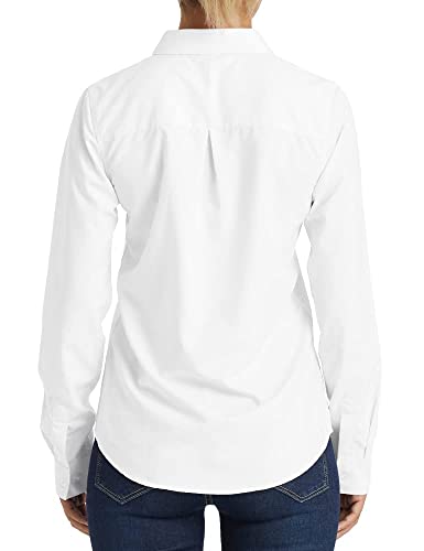 Ruisin Womens White Button Down Shirt Women Oxford Ol Long Sleeve Flowy Cover Up Sexy Tie Front Cropped Casual Wrinkle Free Fitted Stretch White Size Xs #TOP2