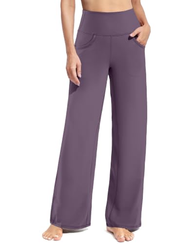 Image of Promover Wide Leg Pants for Woman Yoga Pants with Pockets Stretch