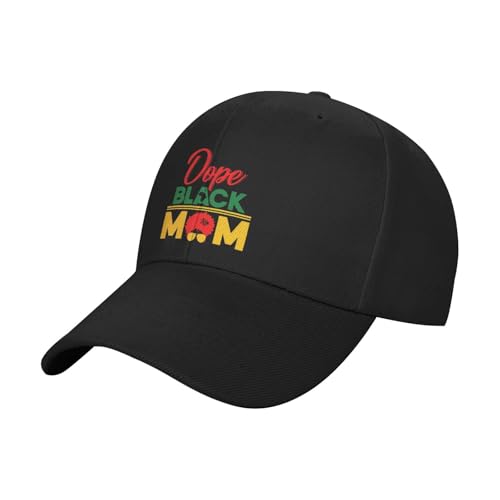 ZENCAZLY Dope Black Mom Black History Funny Baseball Cap Plain