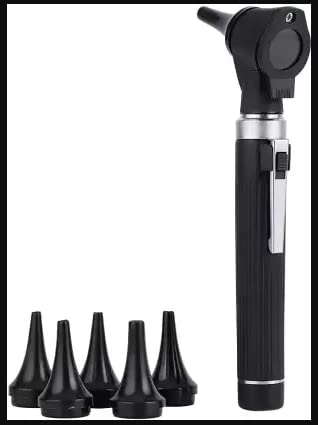 ASF UNIVERSAL Mini Otoscope (LED - White Light) Auriscope with Battery Handle, Pocket Otoscope for Doctors, and Stundents (BLACK)-image-3